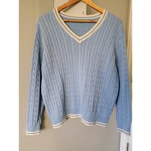 Brandy Melville (John Galt) preppy tennis core clean girl cable-knit rare nikki